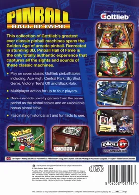 Pinball Hall of Fame - The Gottlieb Collection box cover back